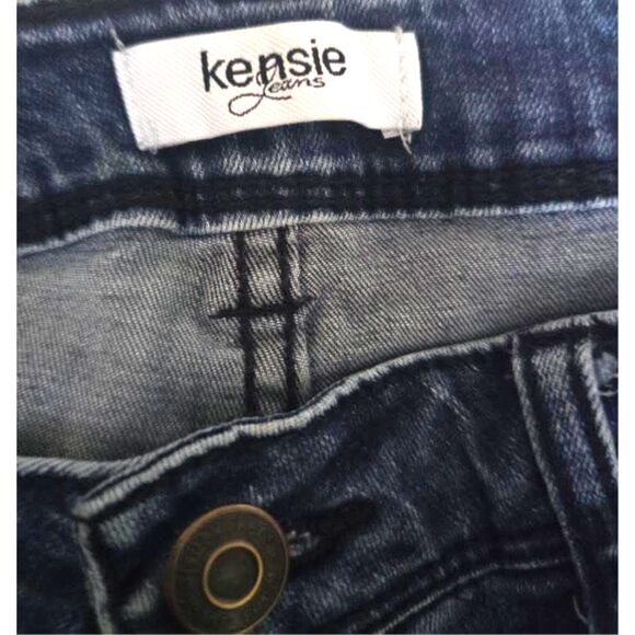 Kensie Jeans Teen Girl Blue Skinny Raw Hem – Size Medium - Picture 9 of 9